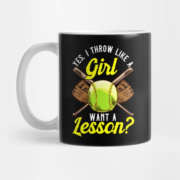 Yes I Throw Like a Girl Want a Lesson? Pitcher by theperfectpresents